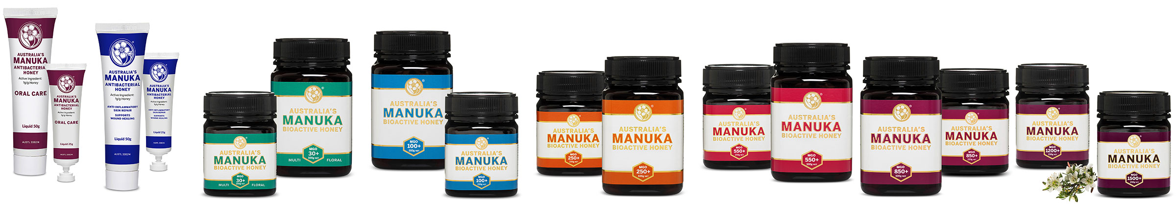 Australias Manuka Honey Full Range