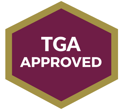 TGA approved skin repair badge